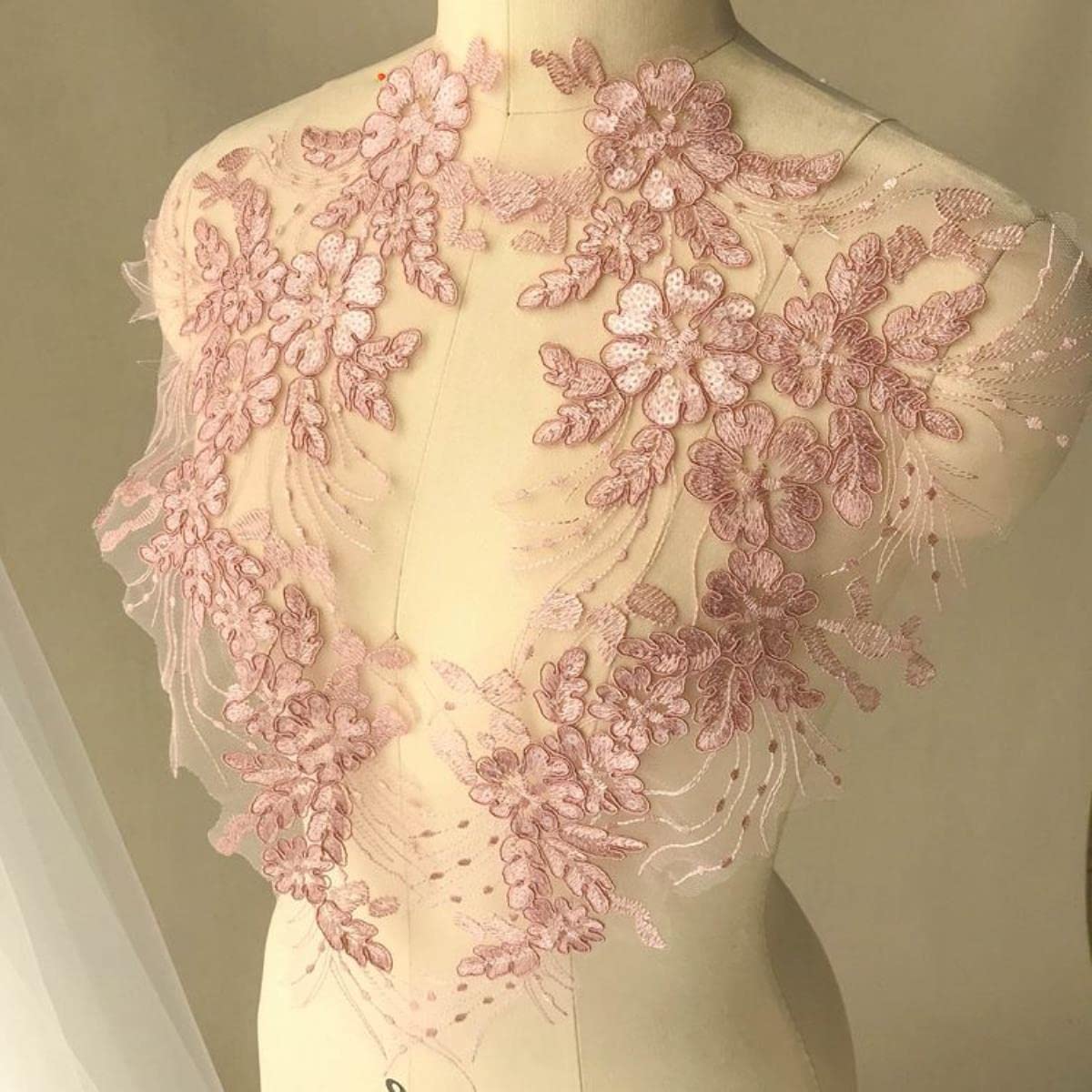 Garnture De Ruban De Tssu Brodé, Robe De Marée, Bordure Sar, Garnture Ndenne Par Cour