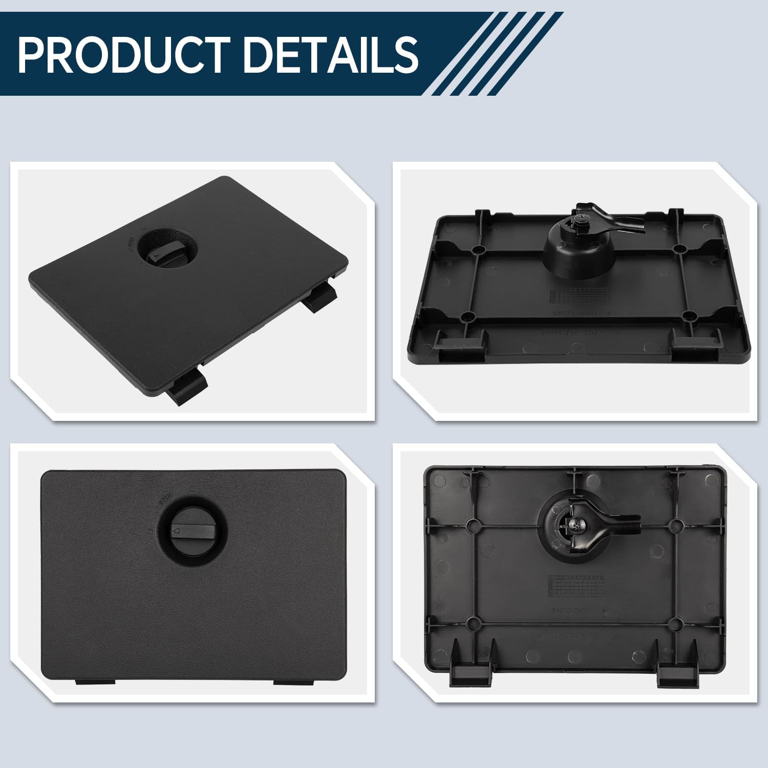 64073-04011 Bed Side Storage Box Lid Compatible with 2005-2023 Toyota Tacoma Right Rear Power Outlet Storage Box Cover