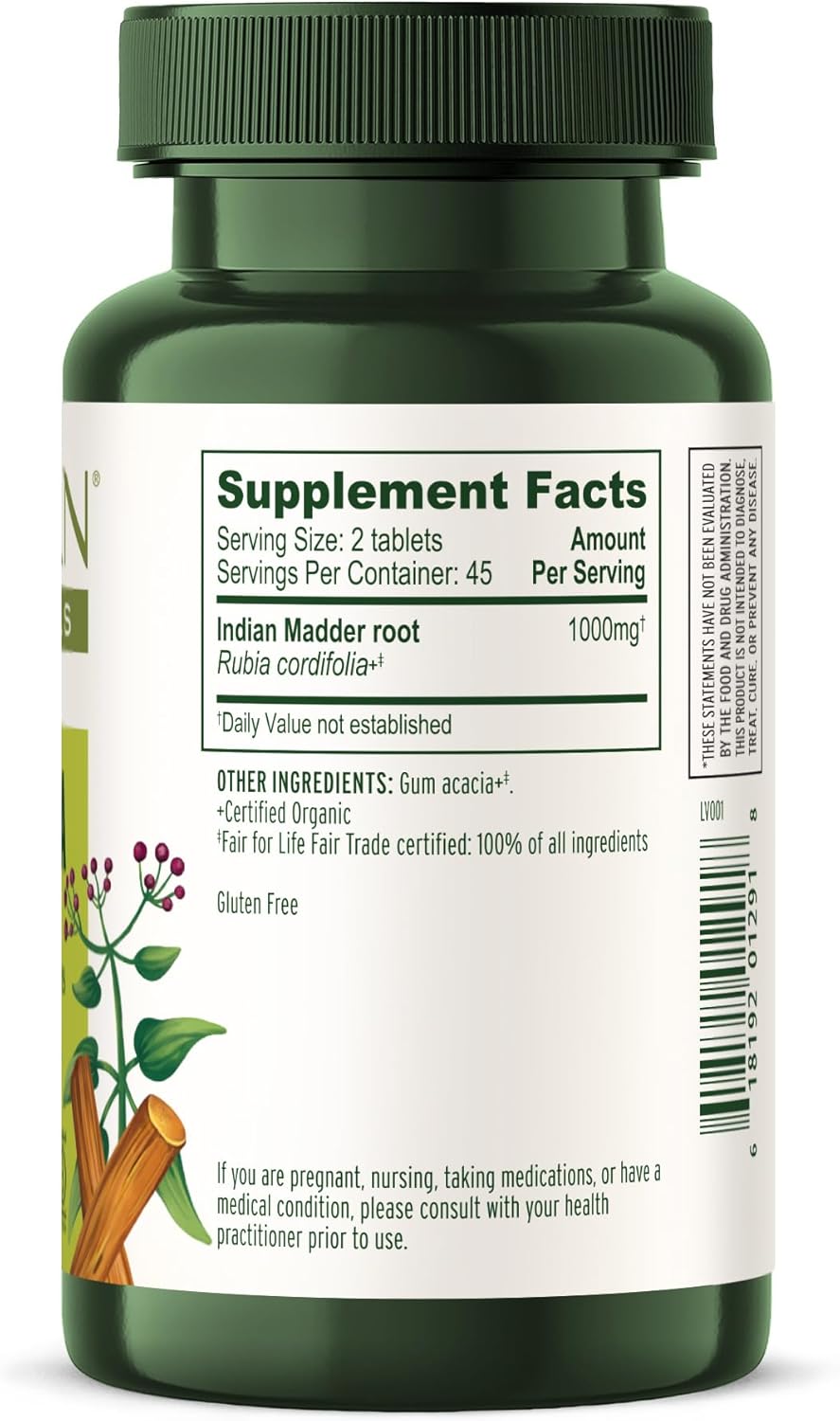 Banyan Botanicals Organic Manjistha – Natural Skin Support & Lymphatic Drainage Supplement – Red Root Blood Cleanse for Clear Complexion – 90 Tablets – USDA Organic, Fair Trade - Image 2