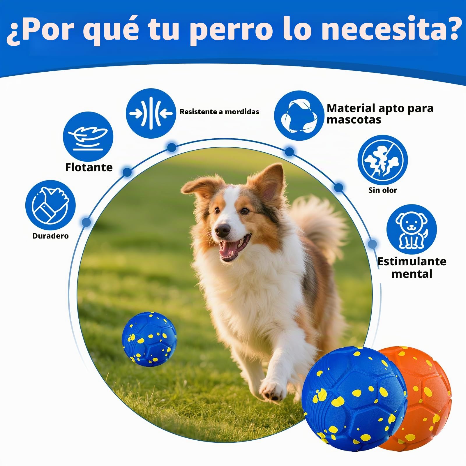 Pelotas para Perros Juguete Interactivo Inteligente Juguete con 3 Modos de Juego para Perros Medianos y Grandes con Función de Rodadura Automática Indestructible Impermeable Recarga