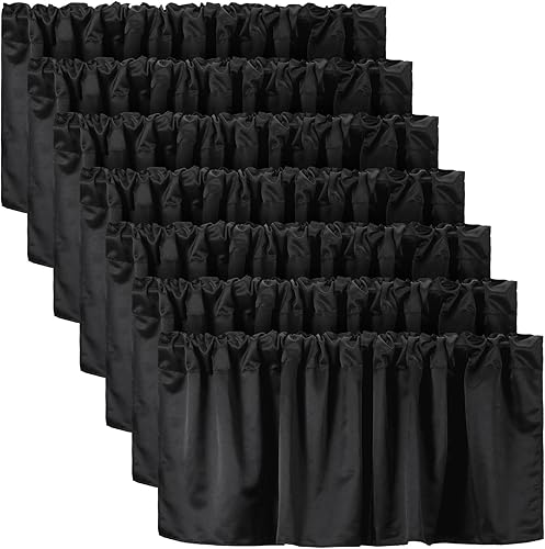 Cortinas opacas para ventana, cenefas de tela opaca para ventanas, cortinas de sótano, cenefa con bolsillo para barra, cenefas de ventana para