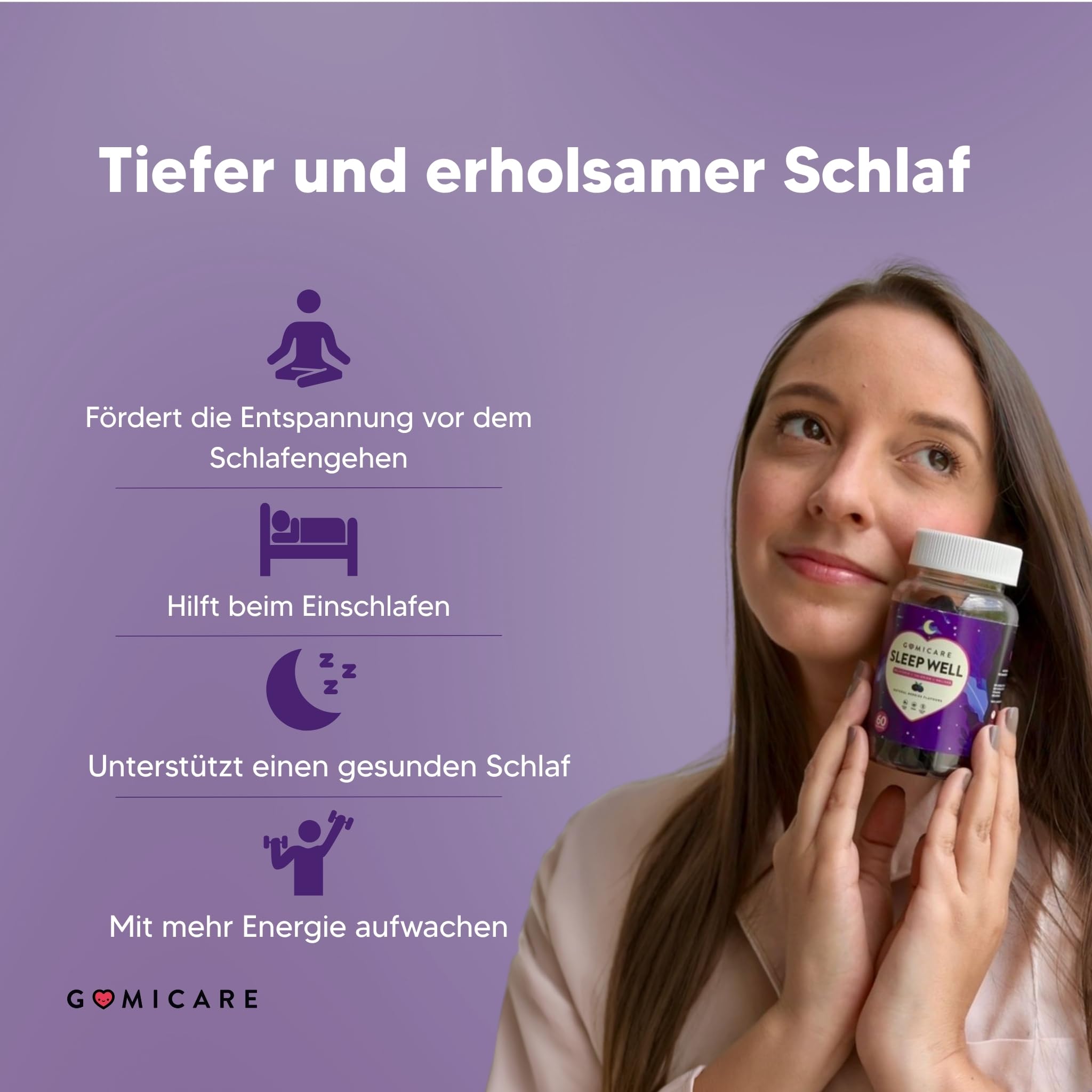 Melatonin Gummies - Melatonin, Vitamin B6, Melissen- Und Baldrianextrakten - 60 Gummies - Zuckerfrei - Vegan - Gluten Und Laktosefrei