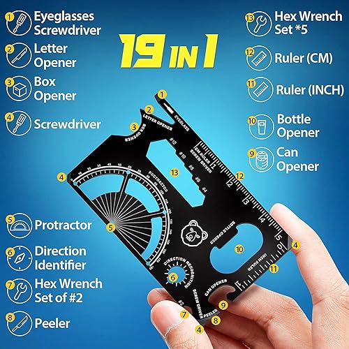 Miniatura 3 de 2 Pack Upgraded Pocket Multitool Cool Gadgets for Men Women, Gifts Idea for Dad Father Him Guy Husband Boyfriend Teen Adult Birthday Unique EDC