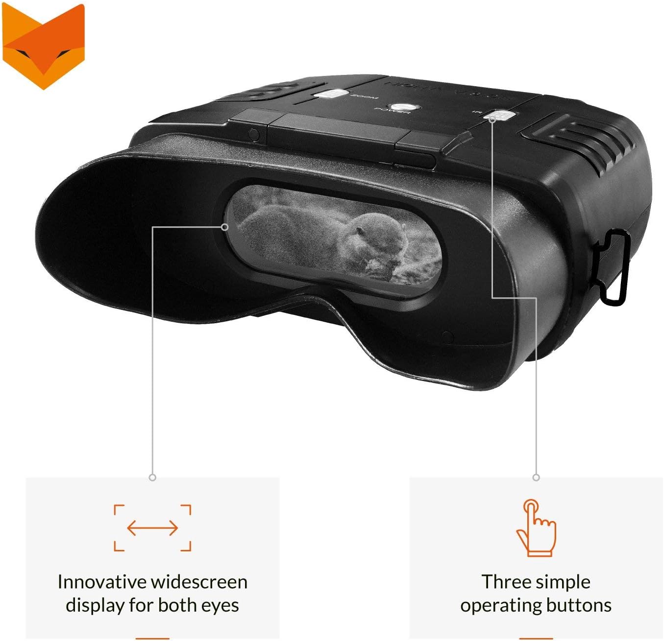 🔥 Hot Deals Nightfox 100V Widescreen Digital Night Vision Infrared Binocular with Zoom 3x20