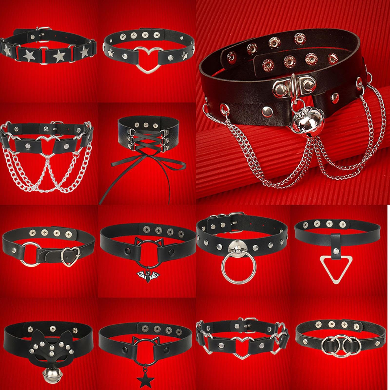 1PCS PU Ler Run Spike Niet Kragen Choker Punk ... - Viceal 1PCS PU Ler Run Spike Niet Kragen Choker Punk ... - Viceal