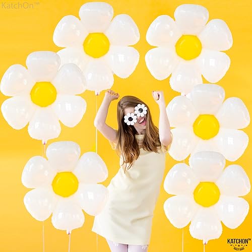 Miniatura 2 de KatchOn, Globos grandes y geniales, 30 pulgadas, paquete de 6, dos decoraciones de fiesta geniales, globos de margaritas, decoraciones de fiesta de
