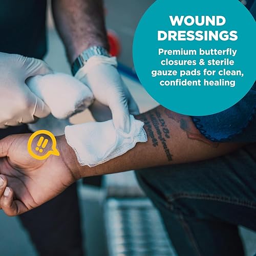 Miniatura 6 de Be Smart Get Prepared Kit de primeros auxilios de 110 piezas: limpiar, tratar, proteger cortes menores, hogar, oficina, coche, escuela, negocios