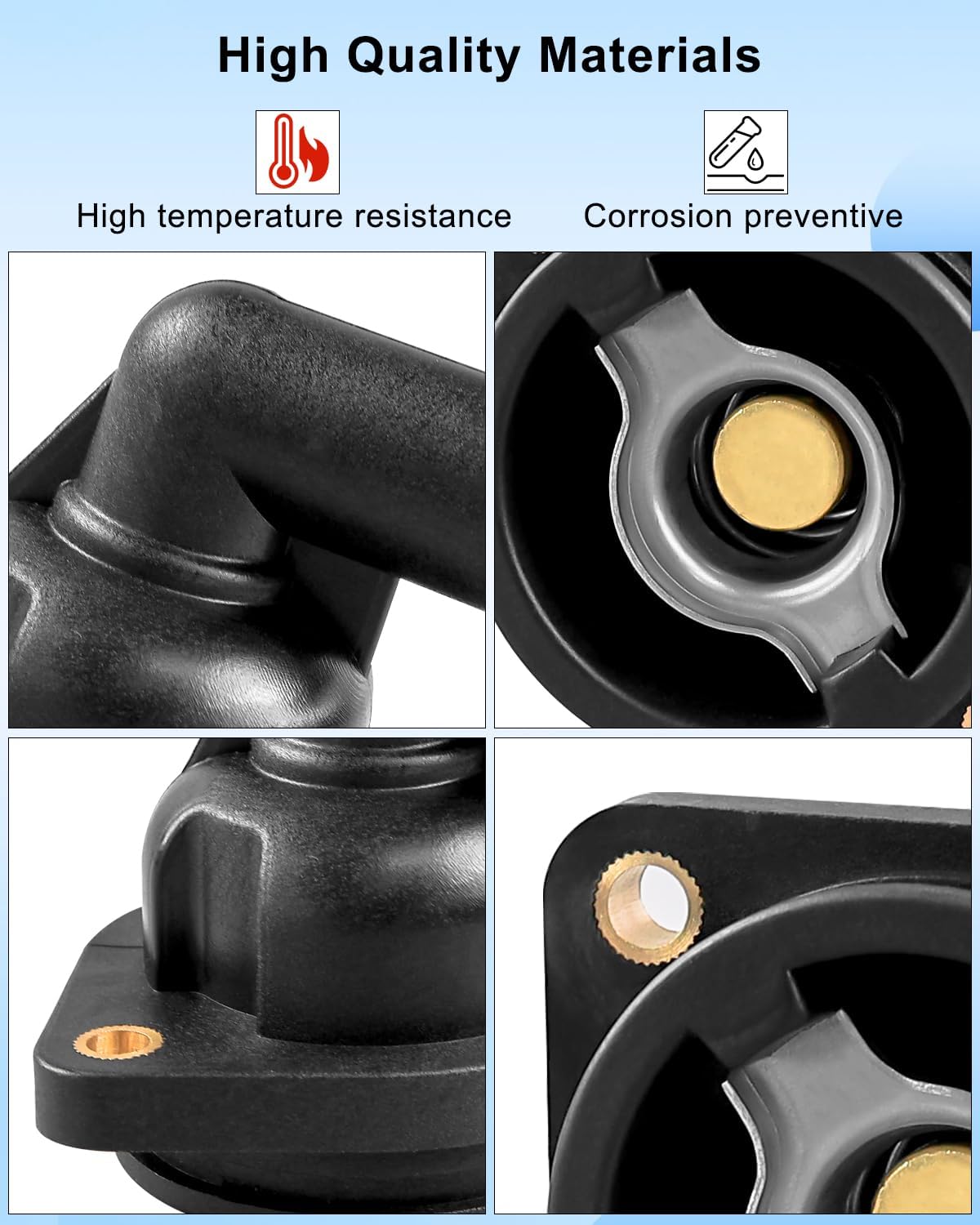 Thermostat with Housing Kit Compatible with Mercury Marine Verado 135-300 HP Outboard Motors Replaces 18-3631 8M0174561 892864T04