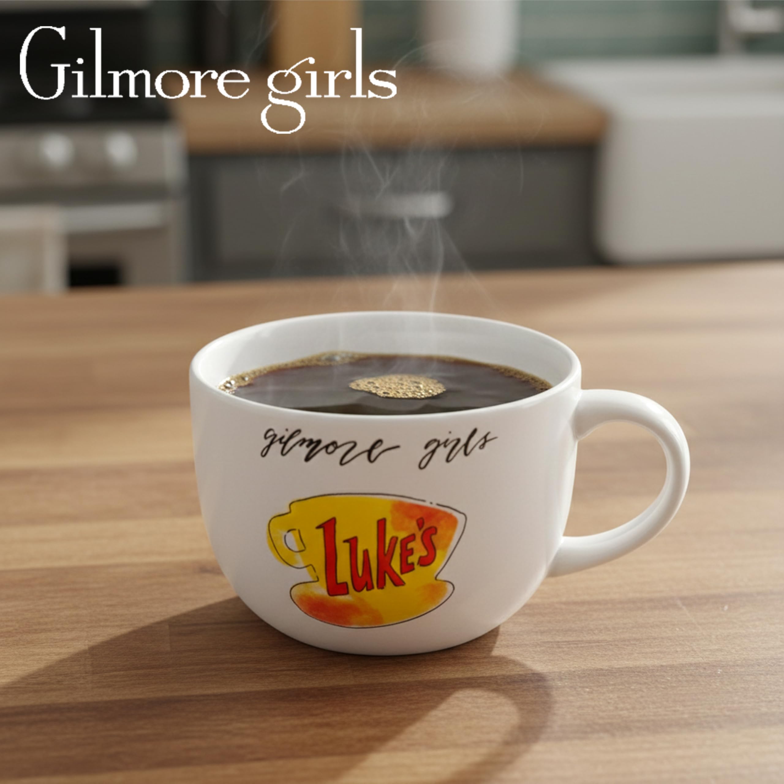 Silver Buffalo Gilmore Girls Lukes Logo - Tazza da zuppa in ceramica, 680 ml