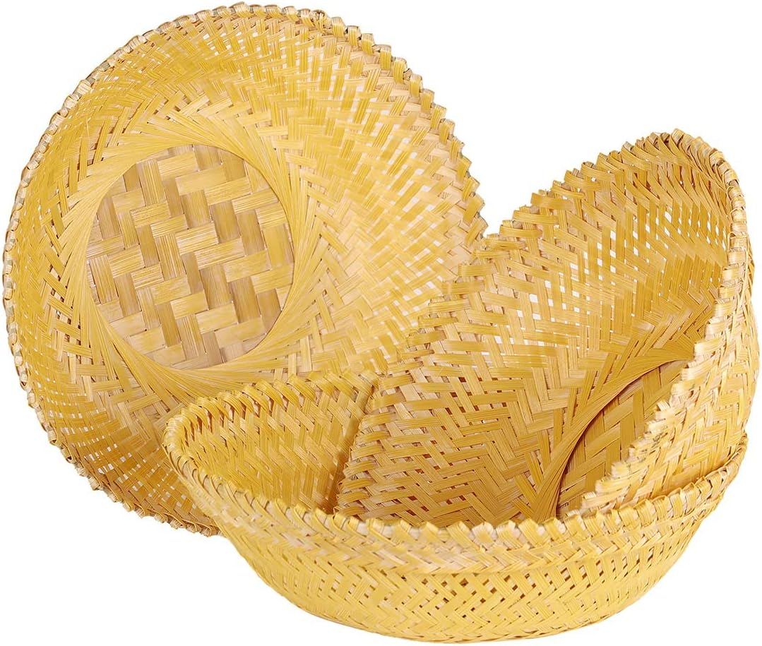 Sponsored Ad - Bamboo Basket Round Set of 3 (Plain)