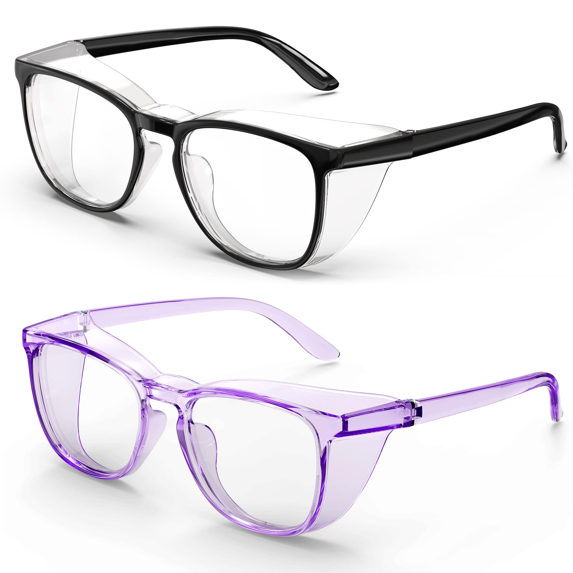Stylish Safety Glasses, Clear Anti-Fog Anti-Scratch Protective Glasses For Men And Women