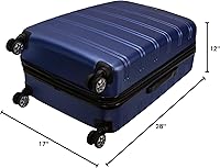 Vista 72 de Rockland Melbourne - Maleta de viaje, rígida y expansible, con ruedas giratorias, Champán