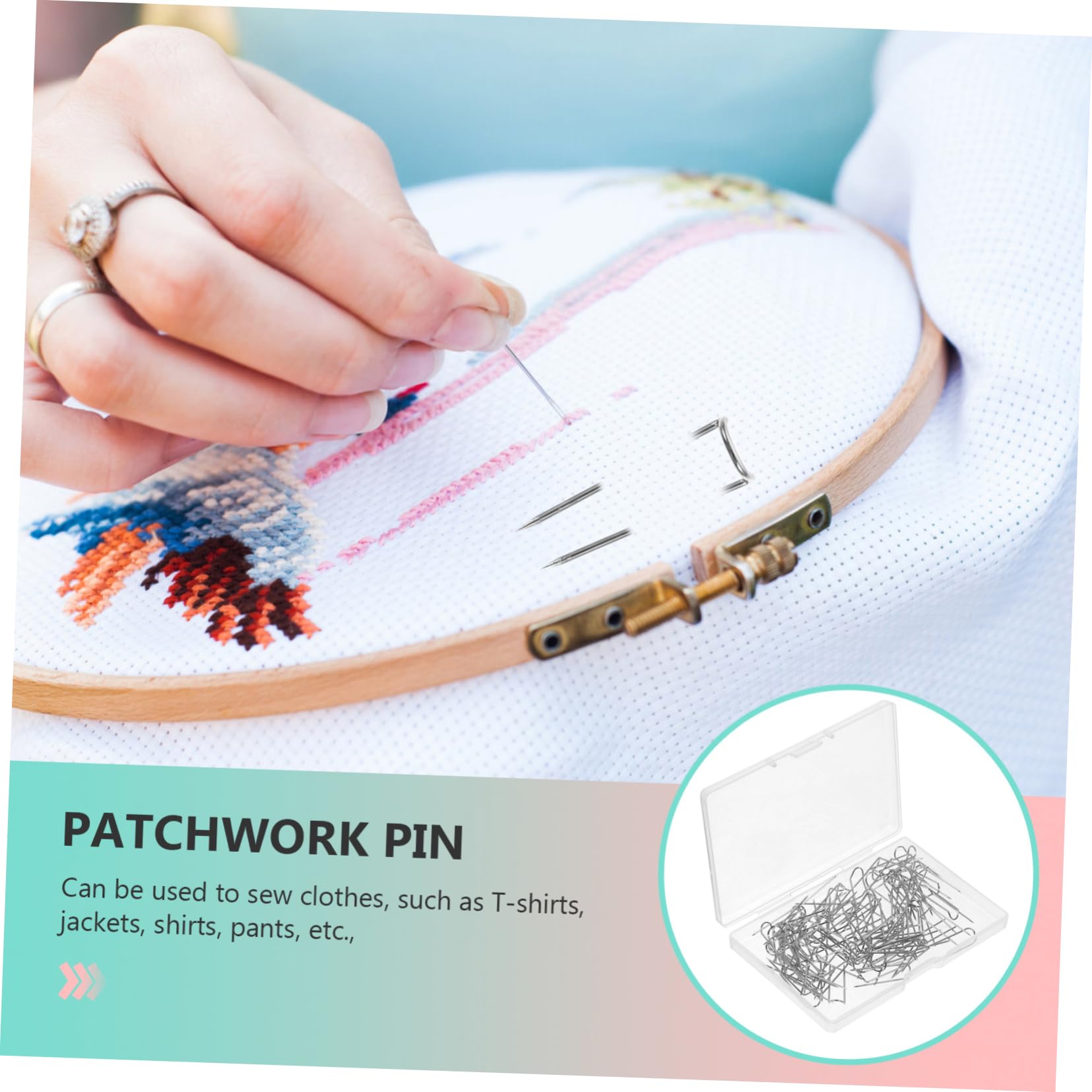 DOITOOL U-pins Hooks 100 Pins Set for Quilting Sewing and Crafting Strong Reusable and Easy to Use