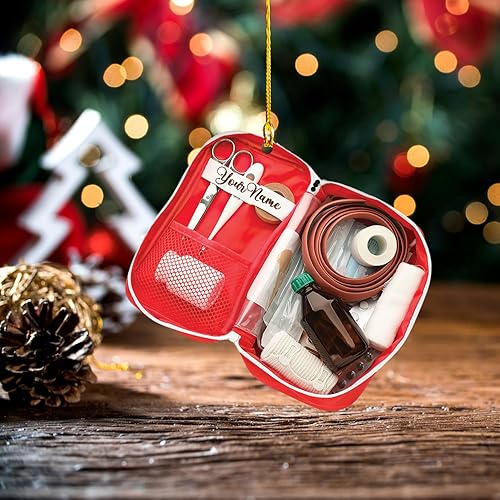 Miniatura 9 de Adorno de Navidad paramédico personalizado EMS EMT 2023, adorno de uniformes EMT, adorno paramédico para cirugía médica, adornos médicos,