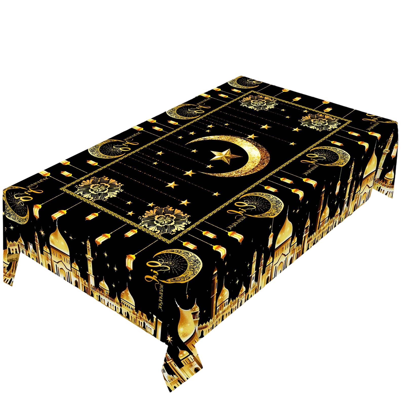 Tsophreniq Stylish Flannel Tablecloth Features Festival Designs for Homes and Traditional Parties Festival Decoration Tablecloth