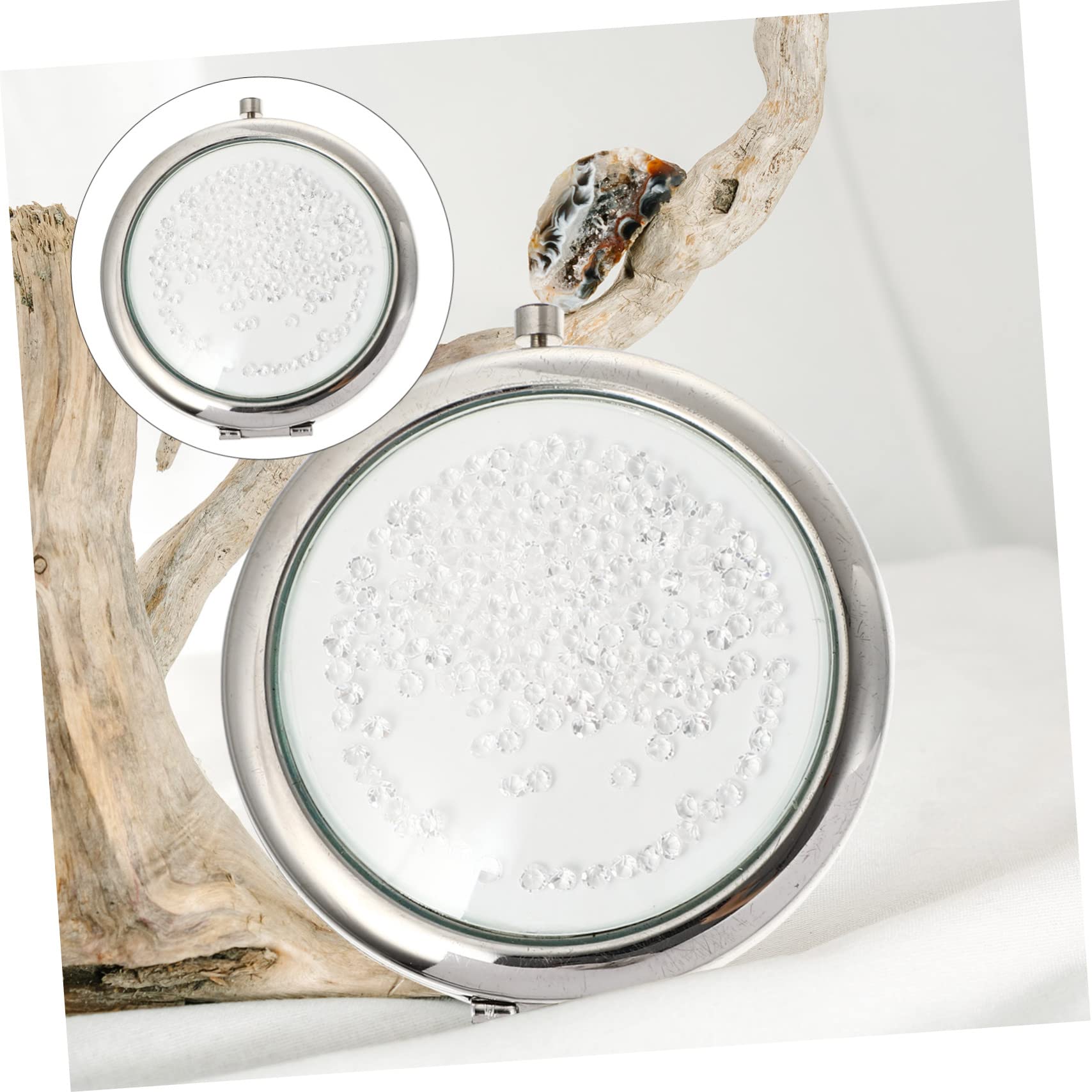 DOITOOL 3stücke Kompakter Tragbarer Doppelspiegel Faltbarer Make-up-Spiegel Mit Elegantem Design Für Reisen Und Täglichen Gebrauch Für Unterwegs