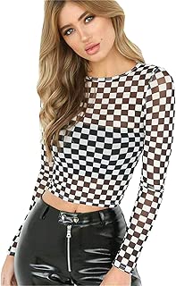 camisa a cuadros negra con blanco mujer