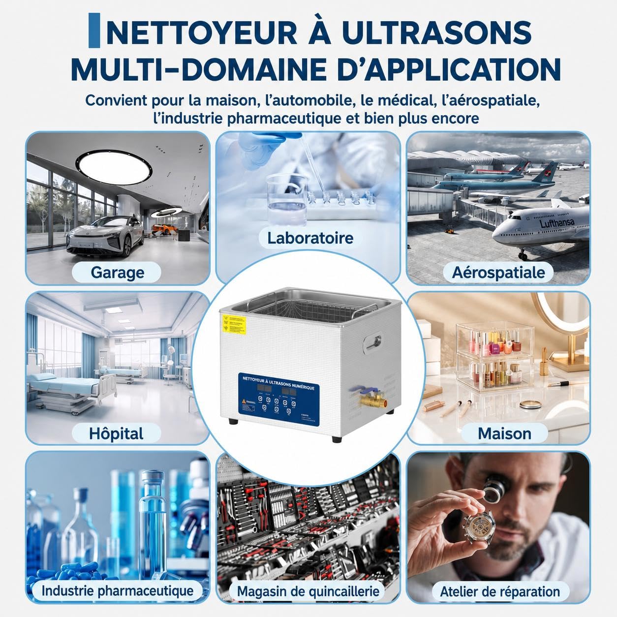 Zstar Pulitore ad ultrasuoni digitale per laboratorio – 30 l, 40 kHz, 60 W, serbatoio in acciaio inox, cestello incluso, timer regolabile, pulizia gioielli, occhiali, orologi, protesi, parti cliniche