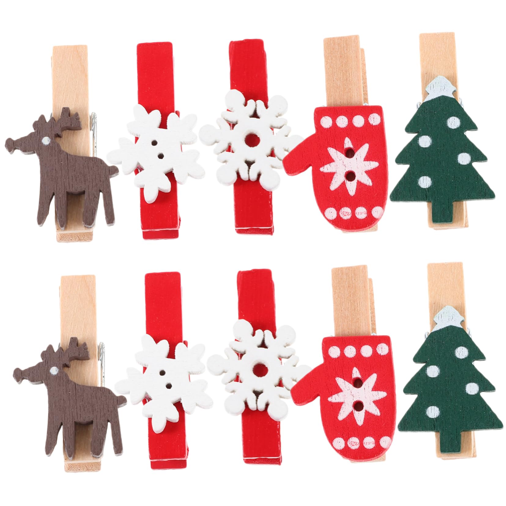 TOPBATHY 375 STK Cartoon-Fotohalter Dekorative Fotoclips weihnachtliche dekorative Clips weihnachtsbasteln Weihnachts basteln kleine Fotoklammern Halter für Weihnachtsnotizen Eisen