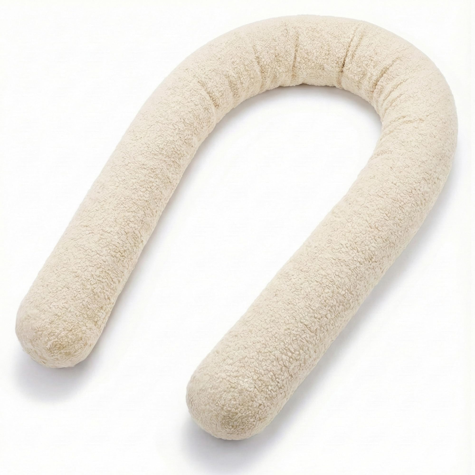 Totsy Baby Seitenschläferkissen Bettschlange Body Pillow 150 cm Bouclé - Kopfkissen lang Bettrolle Schlafkissen Nackenrolle Zertifikat Oeko-Tex Cremefarben – Bild 2