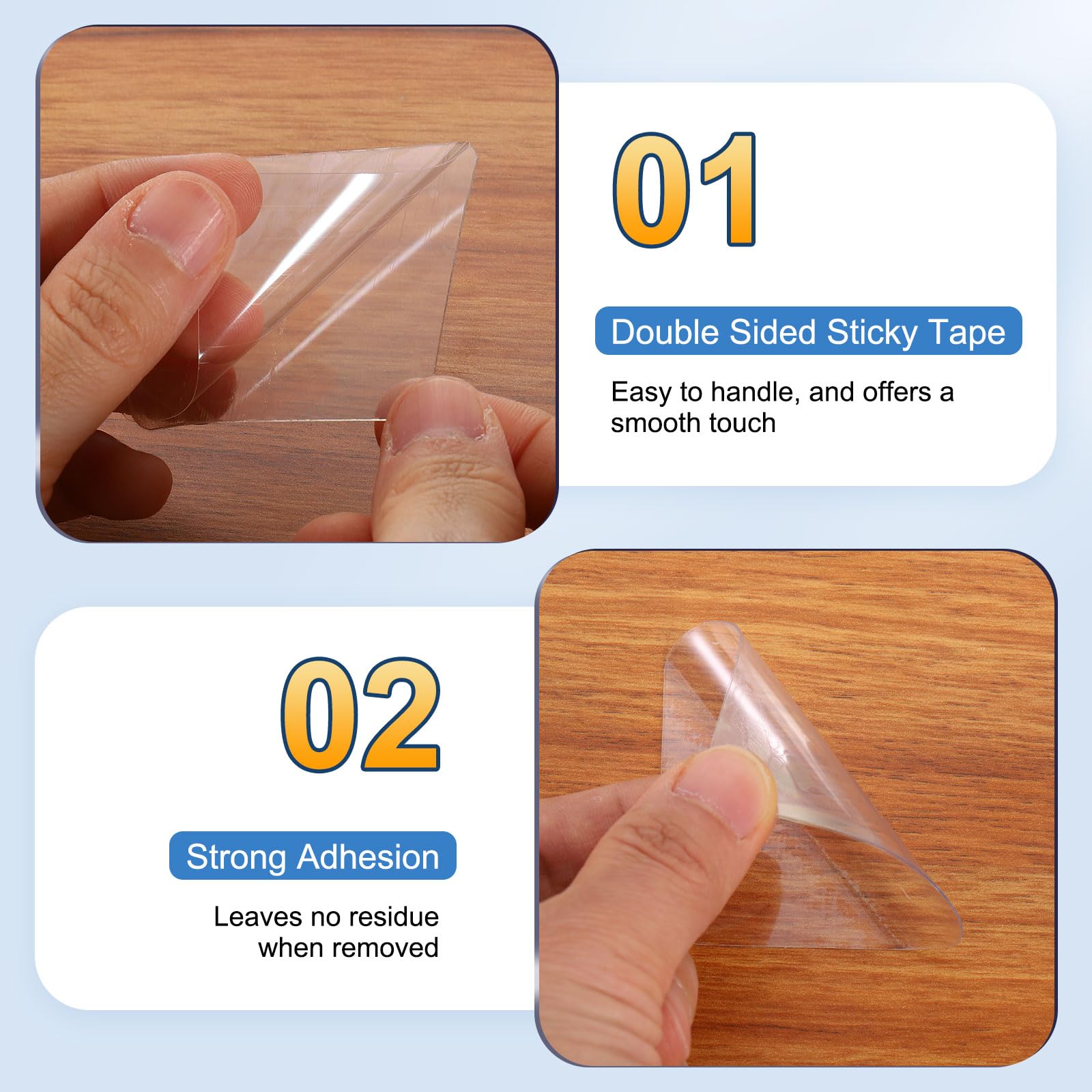 10 Fogli Di Nastro Biadesivo Trasparente Cuscinetti Adesivi