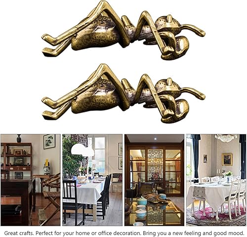 Miniatura 2 de IMIKEYA Estatua de hormiga de latón 4 piezas escultura feng Shui figuritas estatua mini