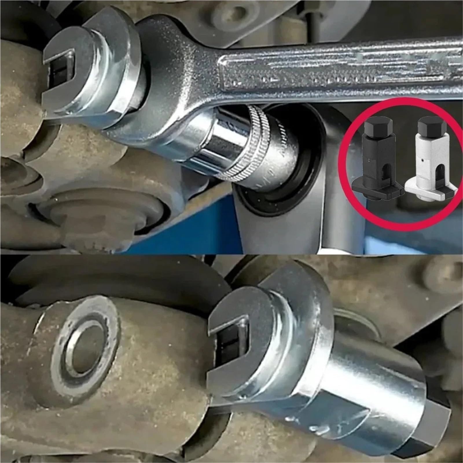 Outil de démontage pour Amortisseur hydraulique à rotule, Boulon à rotule, kit de démontage pour séparateur de Bras oscillant et de Suspension (Noir)
