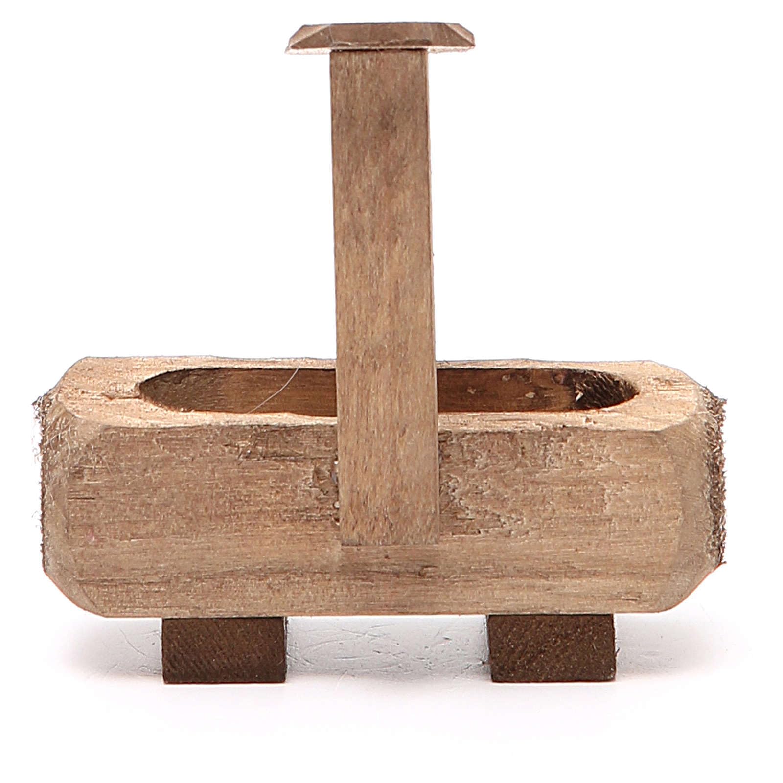 Holyart Brunnen für Krippe Dunkelholz 8x5x8cm