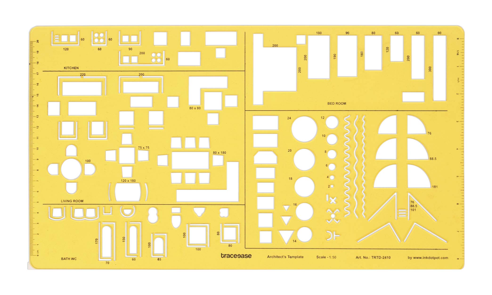 Traceease House Plan,Interior Design & Furniture Templates Drafting Tools for Kitchen/Bed/Bath-Architecture Stencils
