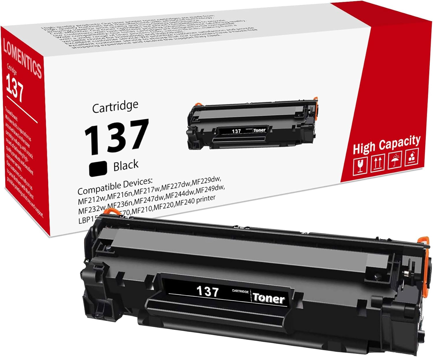 High Yield Cartridge 137 9435B001 CRG137 Toner 137 Replacement for Canon 137 Toner Cartridge Black Image Class mf232w MF212w MF216n MF217w MF227dw MF229dw MF232w Printer Ink ,1PACK
