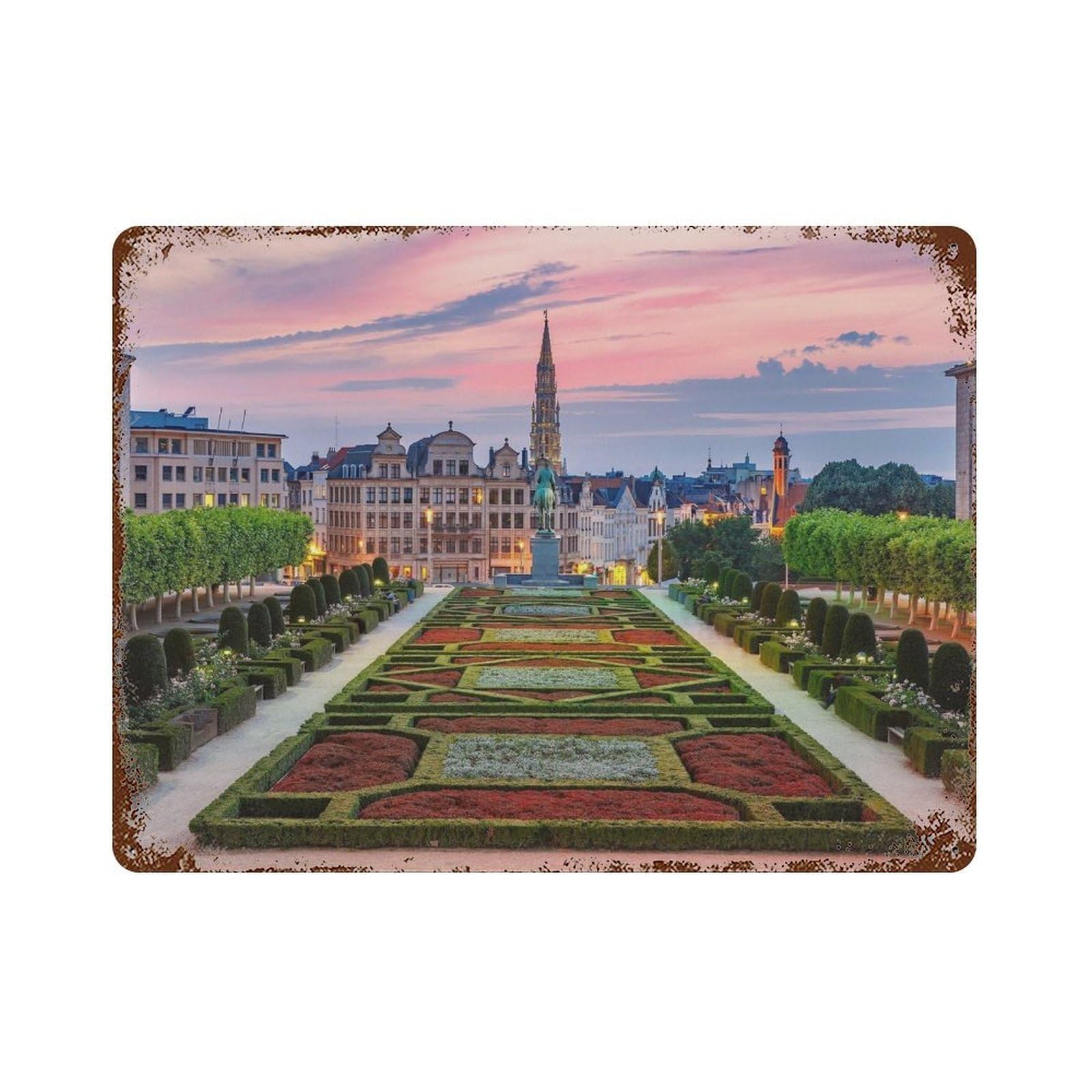 xiaoxiaoshen Real Photo Brussels Decor Belgium Wall Decor Art Metal Tin Poster Modern Home Decor Art Home Bar Shop Decorations Vintage Sign 30x40cm