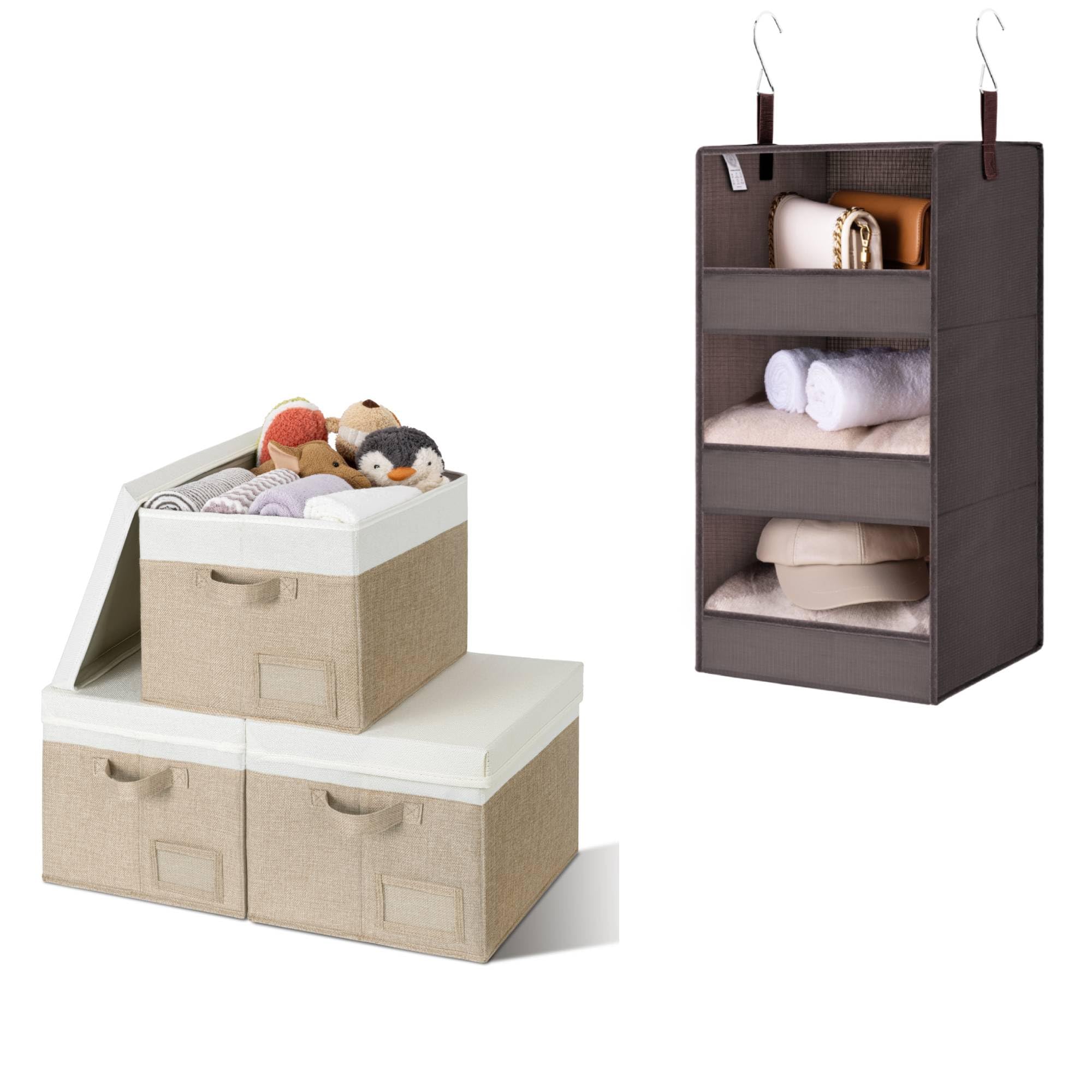 GRANNY SAYS Set di Scatole Portaoggetti con Coperchio e Organizer Armadio da Appendere