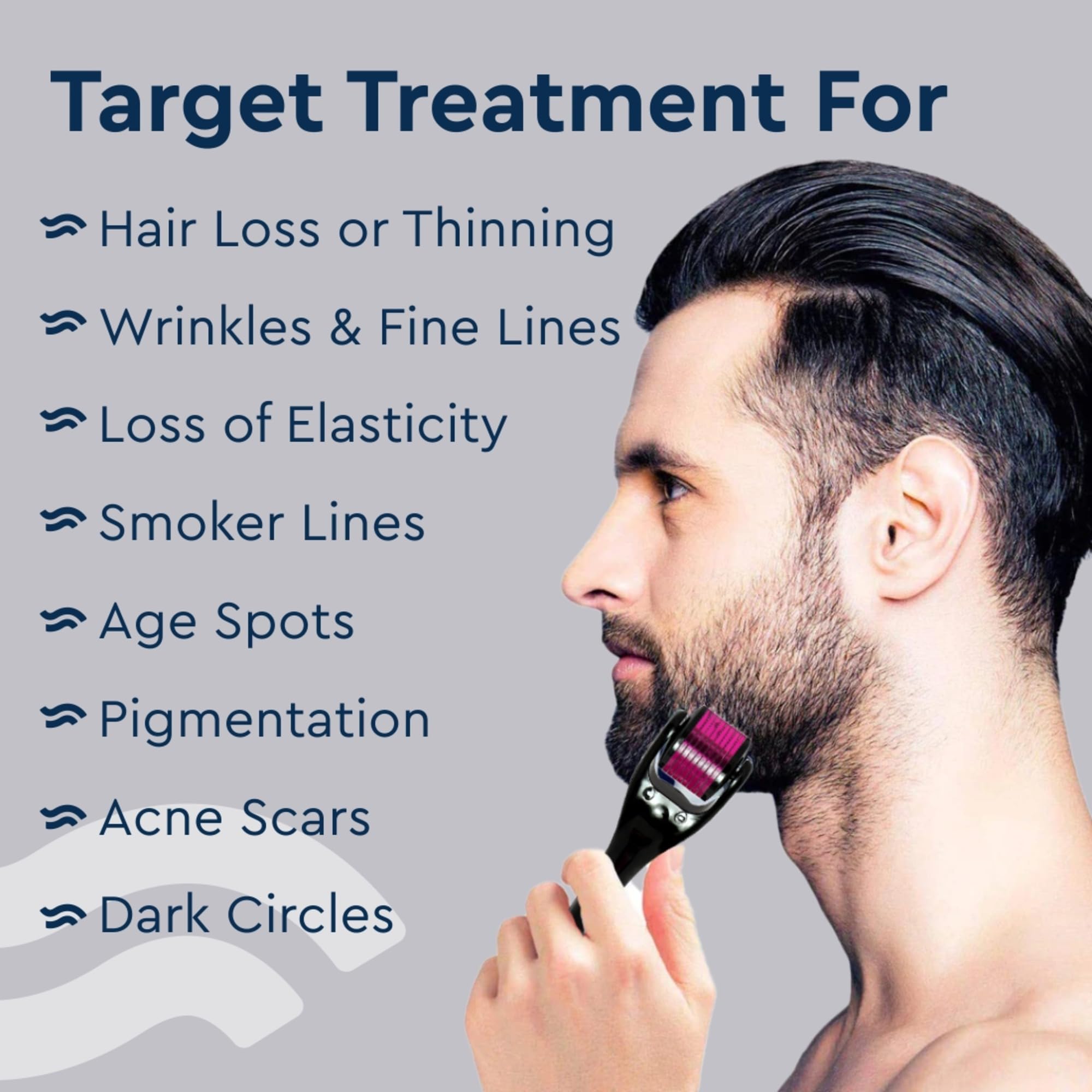 GUBB Derma Roller 0.5mm for Face - Microneedling Tool for Acne Scars,Wrinkles,Beard Growth Stimulator,Skin Rejuvenation,Stretch Marks,Glowing Skin and Hair Regrowth - Pink - Image 3 thumbnail