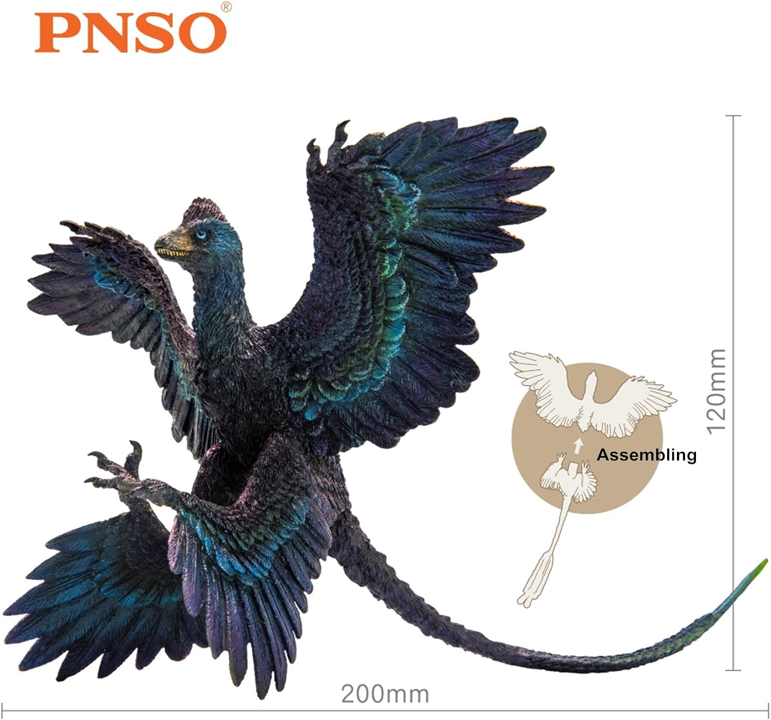 Microraptor Figure Realistic Dromaeosauridae Dinosaur Collector Animal Model Decoration Gift