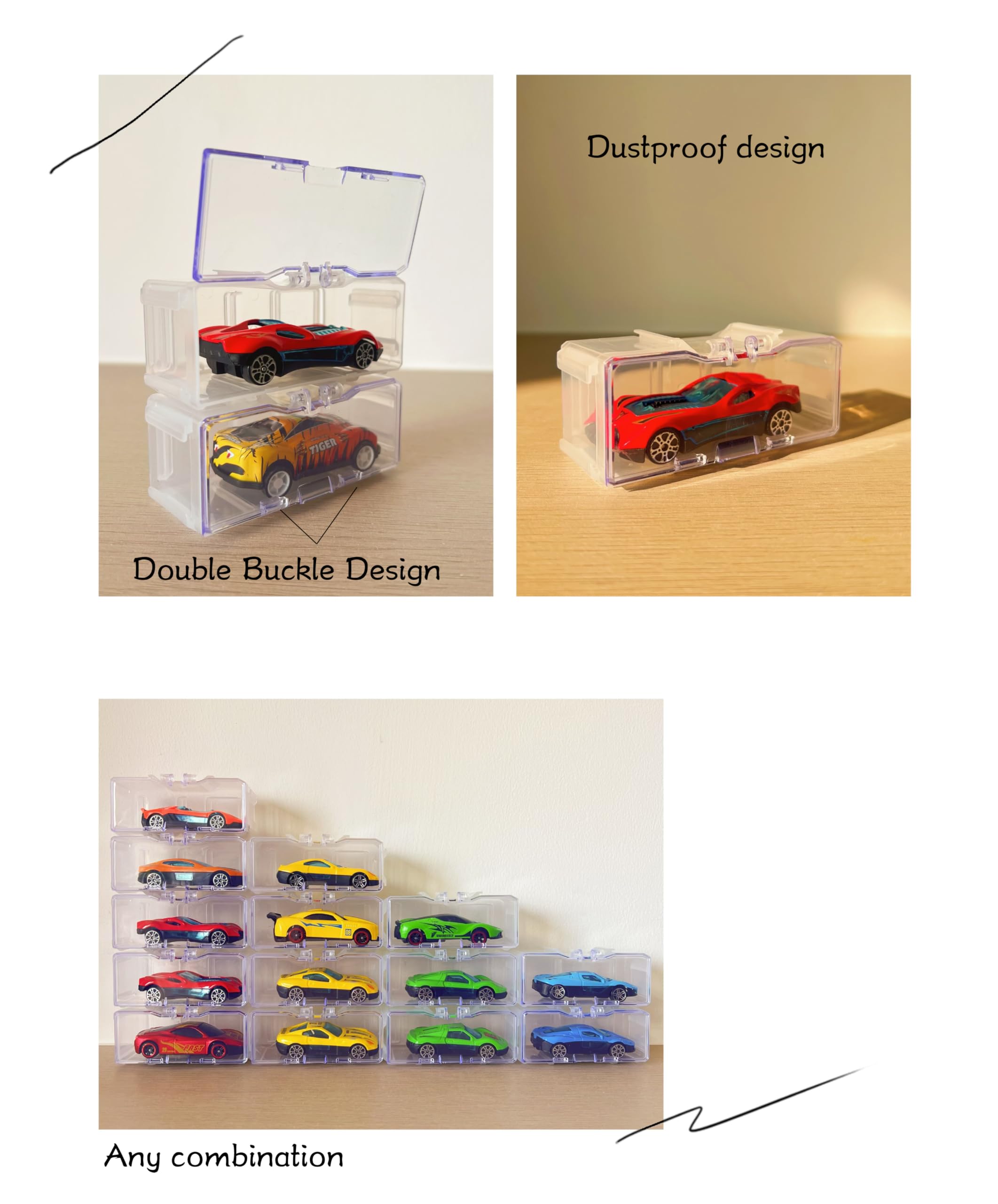 CELSOL 7-Tier Acrylic Display Stand – Holds 60+ Hot Wheels, Snap-Together In Seconds