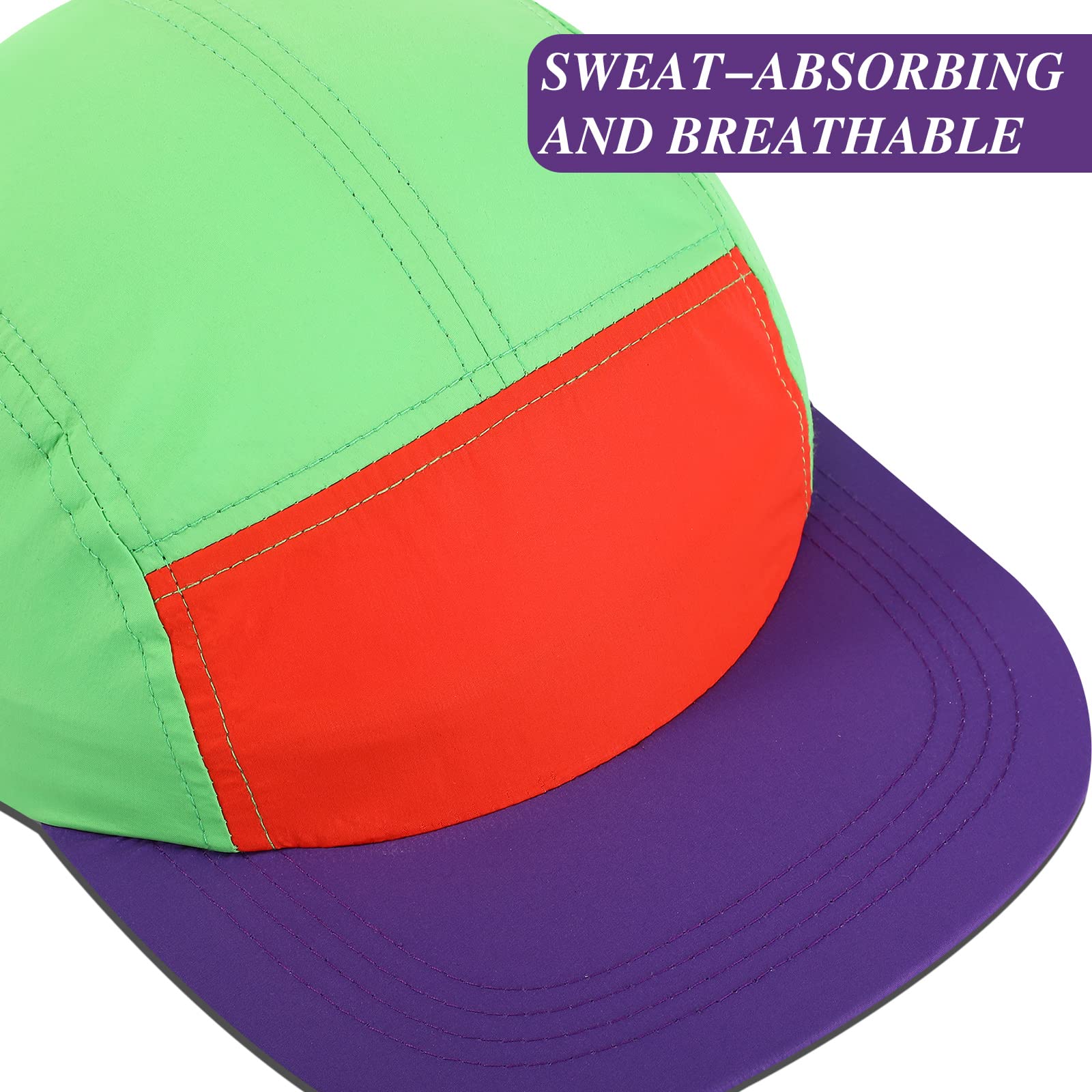 Cindeer - Gorra de neón de los años 80 y 90, de nailon retro ajustable para mujeres y hombres, accesorios de disfraces y fiestas temáticas de los años 80
