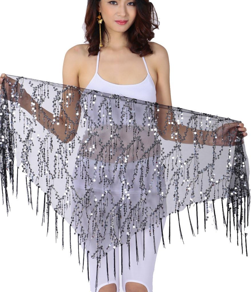 Belly Dance Sequin Triangle Hip Scarf