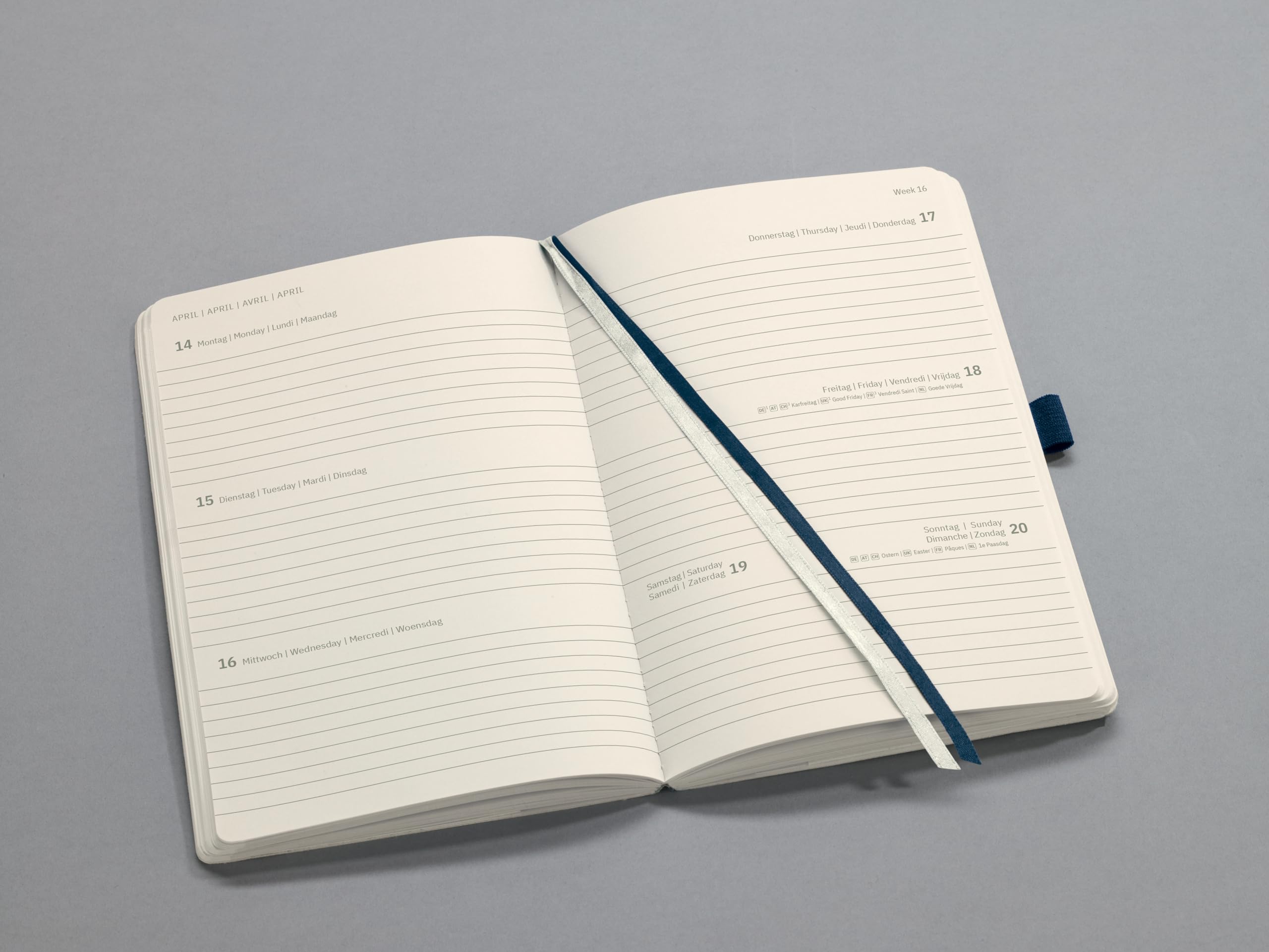 SIGEL C2533 Conceptum Weekly Planner 2025, Approx. A6, Dark Blue, softcover, 2 Pages = 1 Week, 176 Pages, ca. A6 - Image 3