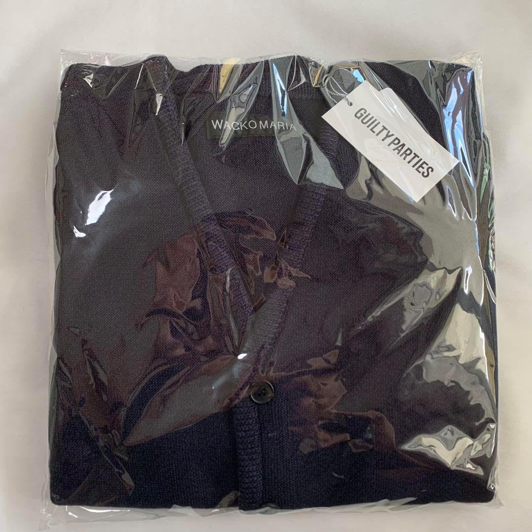 紺L【WACKOMARIA】 CLASSIC CARDIGAN タグ付 ワコマリア