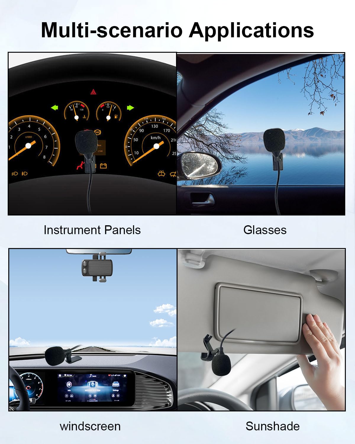 Micro coche (3,5 mm, externo, compatible con Sony Pioneer Kenwood JVC Alpine, Micro de repuesto para radio GPS DVD, cable de 3 m con adaptador de 3,5 mm a 2,5 mm — view 4