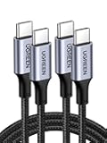 USB C to USB C Cable, 100W 2-Pack USB C Charger Cable for iPhone 17/17 Plus/17 Pro/17 Pro Max/16, MacBook Pro, iPad Pro, Dell XPS, Samsung Galaxy S25/S24/S23 Ultra, Switch, Pixel, 3.3FT Black