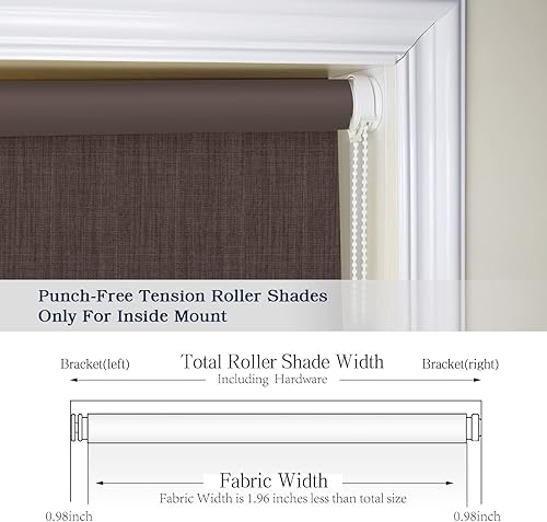 Miniatura 2 de Persianas enrollables opacas de montaje interior sin taladro, persianas de ventana de alta calidad, protección UV, fácil de instalar, para oficina,