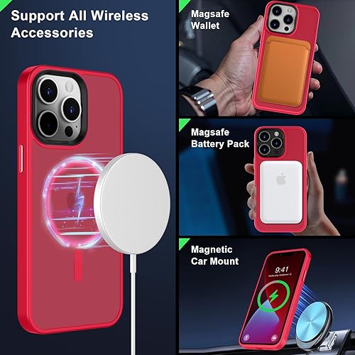 Vista 77 de MOCCA - Funda magnética resistente para iPhone 11 de 6.1 pulgadas, compatible con MagSafe, protector de pantalla de vidrio + protector de lente