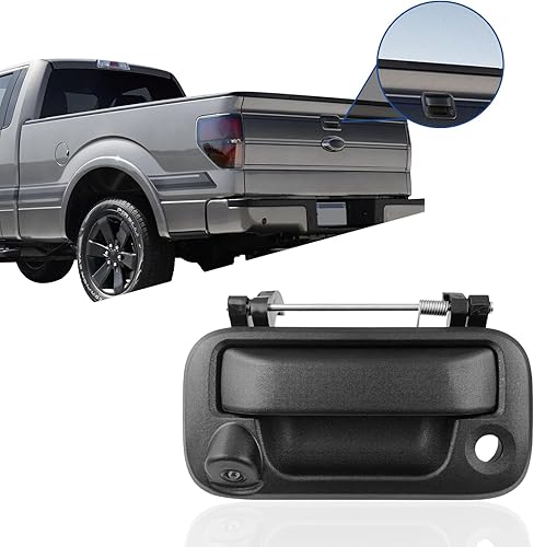 Manija de puerta trasera con cámara de respaldo de visión trasera de repuesto para Ford F150 (2005-2014), F250F350F450F550 (2008-2016), conector RCA
