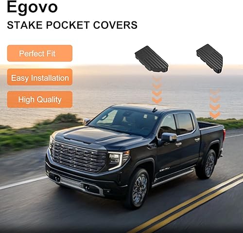 Miniatura 2 de Bolsillo de estaca para riel de cama para GMC Chevy SilveradoGMC Sierra 25003500HD (2020 2021 2022 2023 2024), Chevy SilveradoGMC Sierra 1500