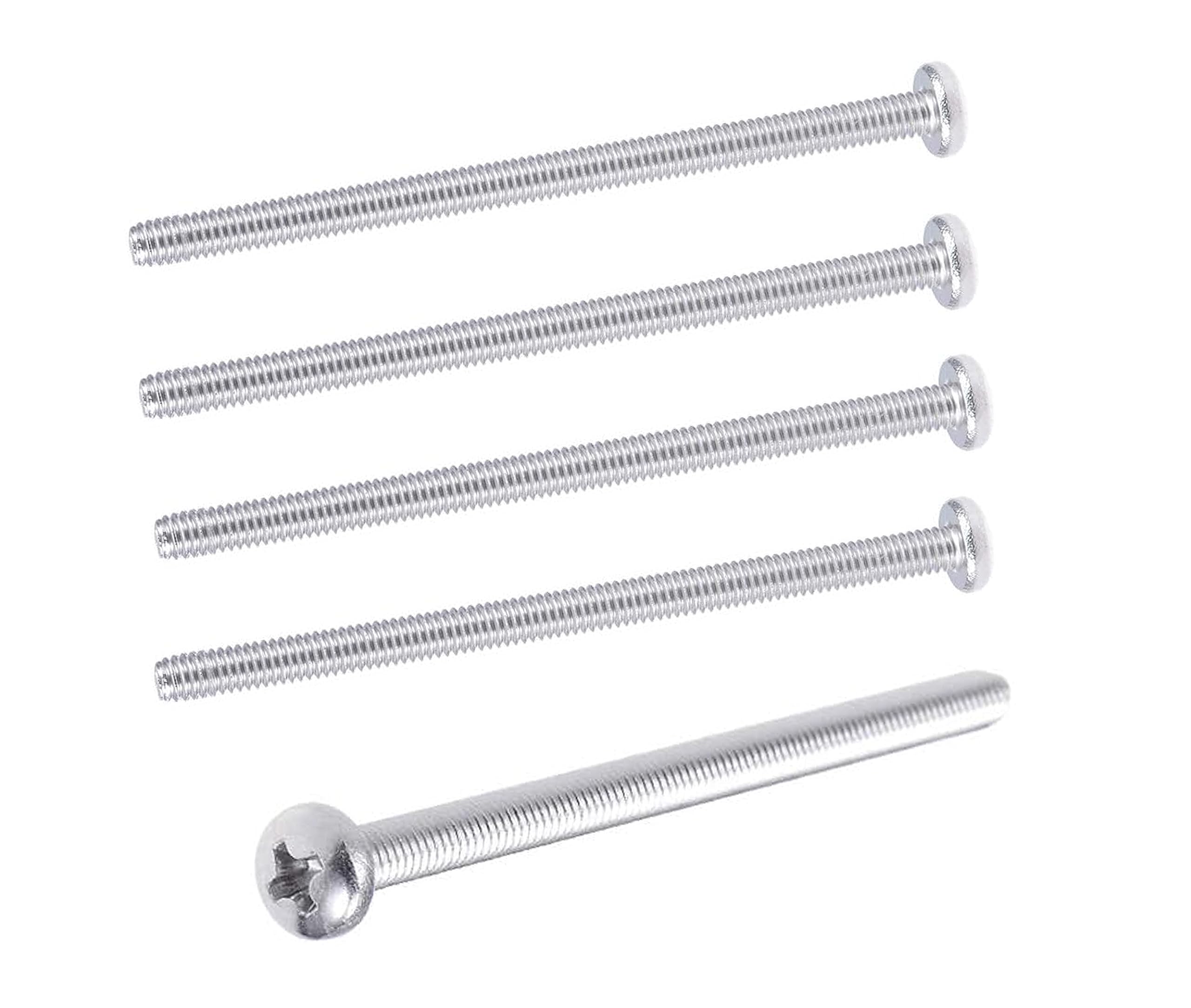 M4 x 75mm Machine Screws, Pan Phillips Cross Head Screws, 304 Stainless Steel Fasteners Bolts, 30Pcs
