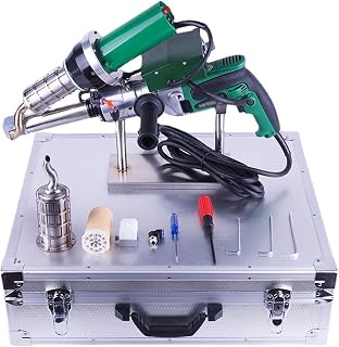 Extrusion Welder Gun, Digital Display Hdpe Hot Melt Welding Machine with Hot Air Blower, Dual Heating System, 50-380℃ Plastic Extrusion Temperature, for Plastic Water Tanks, Pipes, Containers, Plates