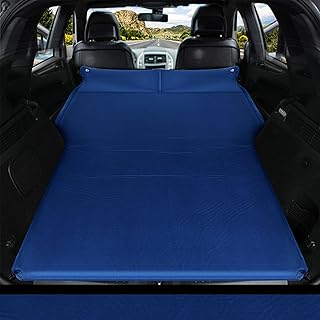 GSKJJT colchón Hinchable para Coche, colchón hi Inflado automático,portátil,Plegable,Fabricado con Tela Transpirable, Adecuado para SUV,Minivan,MPV,Senderismo y mochileros,(Color:Azul)