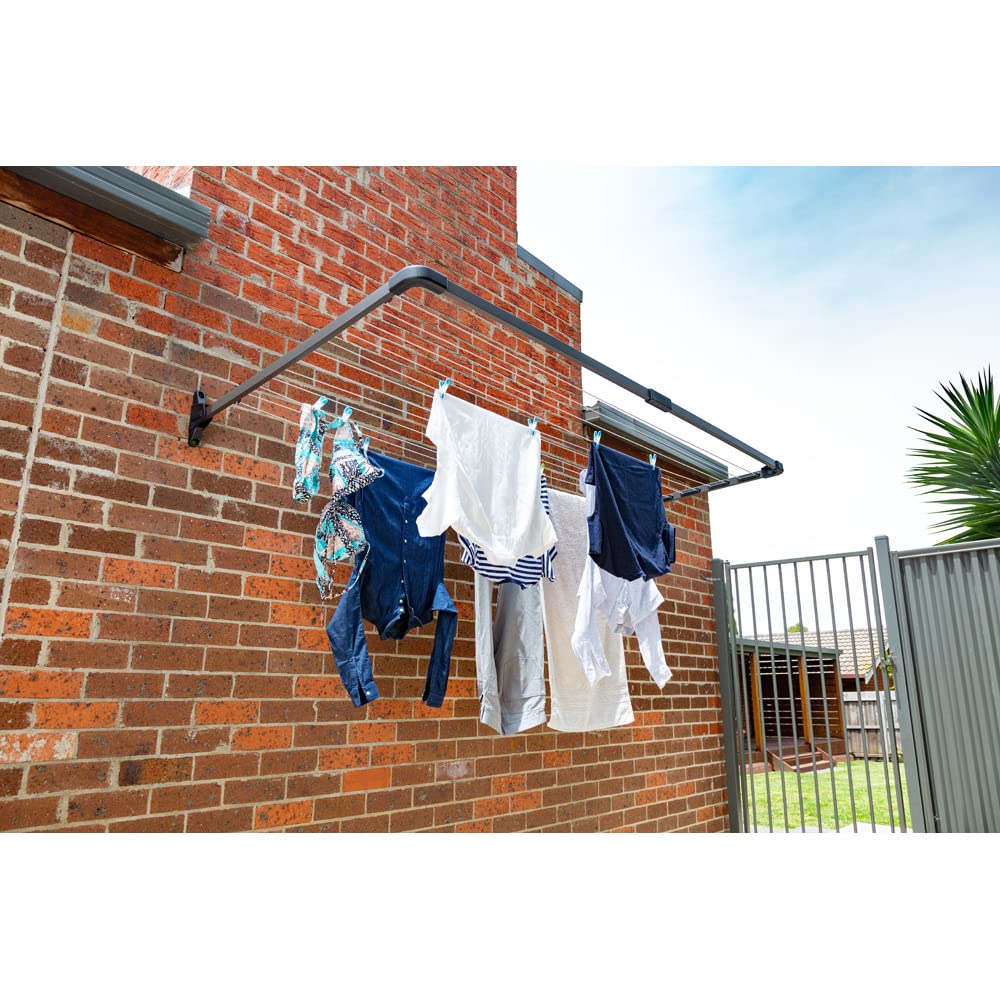 Daytek Mk2 Fold Down Clothesline - Slim, 42.7 Feet Drying Space