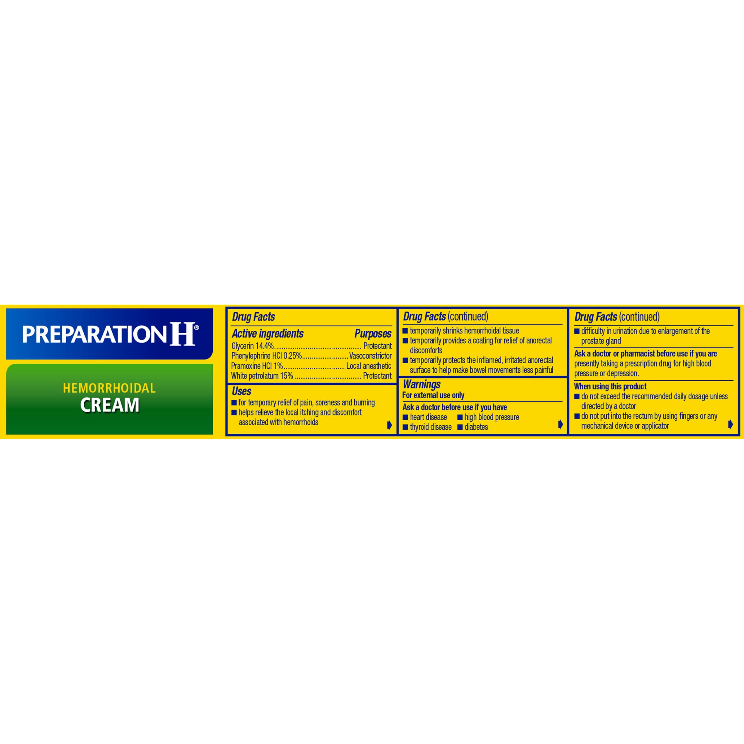 Depiladora de Luz Pulsada IPL Preparation H 痔疮霜含芦荟,缓解多种症状 - 1.8 盎司管装